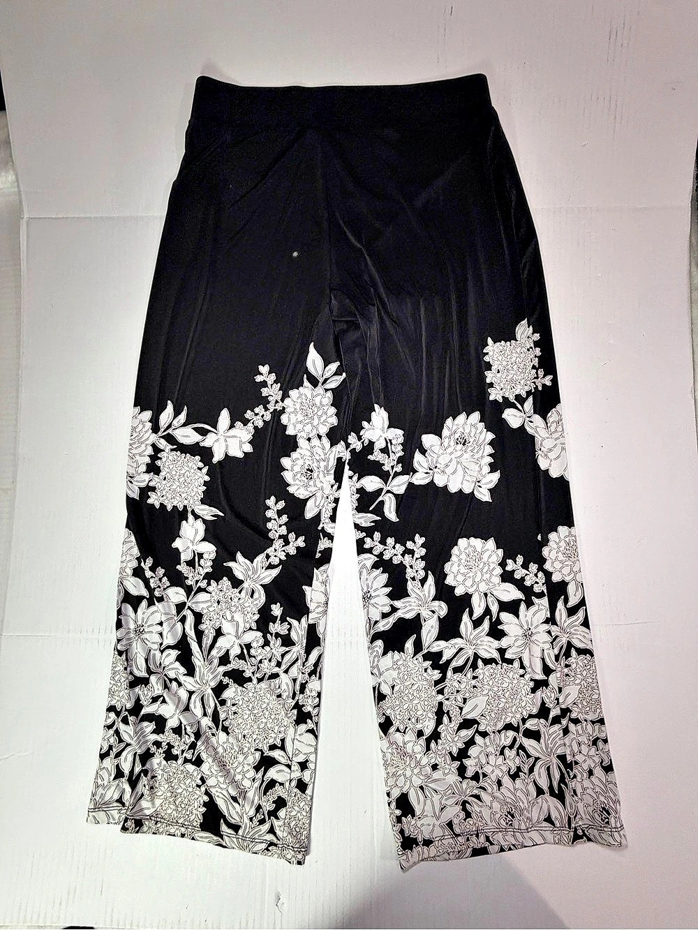 INC International Concepts Women's Floral Wide Leg Pants Size PL Like New